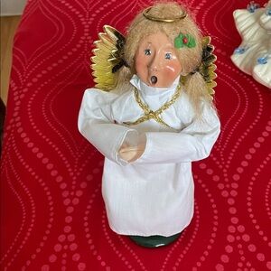 Byer’s choice 1987 Carole’s Gold and White Angel Figurine